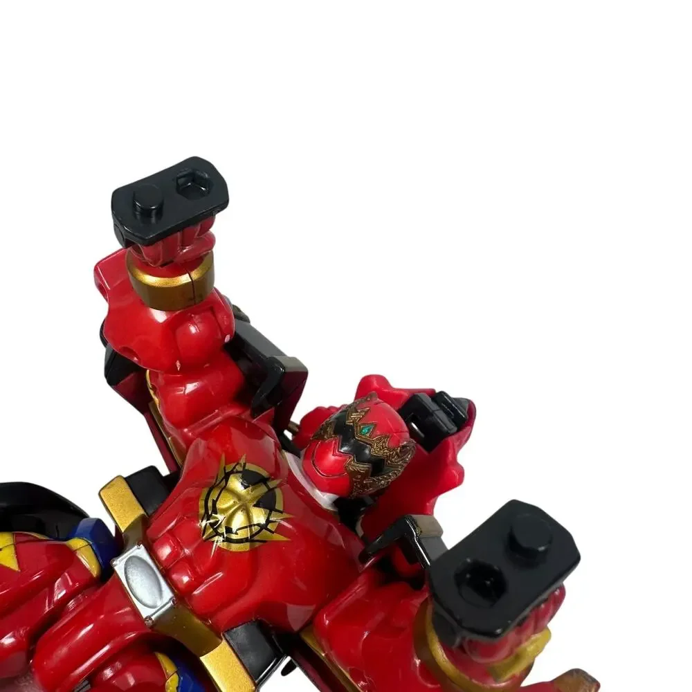2003 Bandai Power Rangers Dino Thunder Red Ranger Triceratops Action Figure 7.5